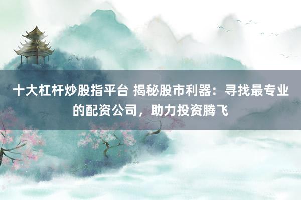 十大杠杆炒股指平台 揭秘股市利器：寻找最专业的配资公司，助力投资腾飞
