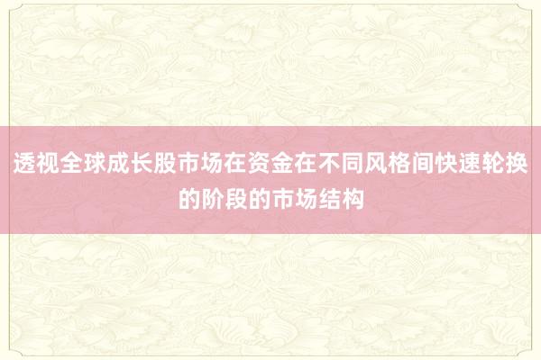 透视全球成长股市场在资金在不同风格间快速轮换的阶段的市场结构