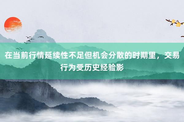 在当前行情延续性不足但机会分散的时期里，交易行为受历史经验影